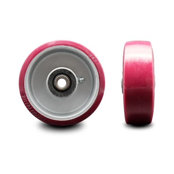 SCC-5" Poly on Aluminum Wheel Only w/Roller Bearing - 1/2" Bore-900 lbs Capacity